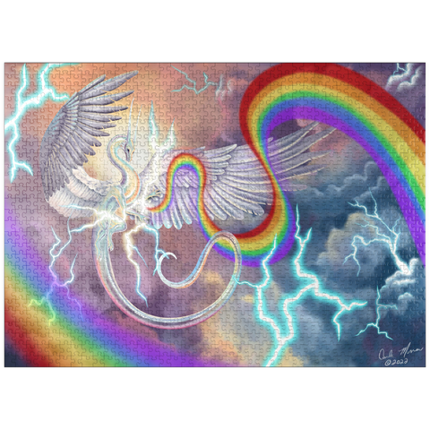 puzzleplate Light Weaver Rainbow Dragon - Carla Morrow 1000 Jigsaw Puzzle