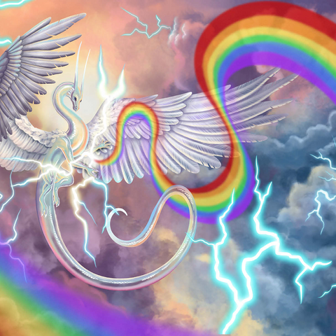 Light Weaver Rainbow Dragon - Carla Morrow 1000 Jigsaw Puzzle 3D Modell