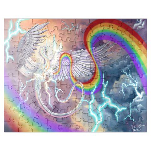 puzzleplate Light Weaver Rainbow Dragon - Carla Morrow 100 Jigsaw Puzzle