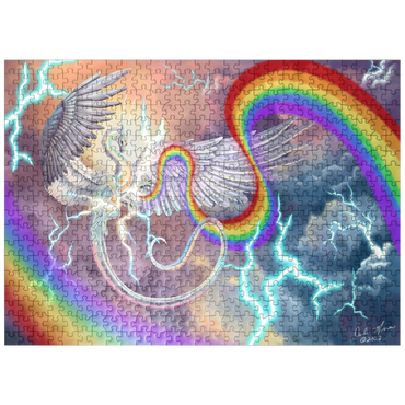 puzzleplate Light Weaver Rainbow Dragon - Carla Morrow 500 Jigsaw Puzzle