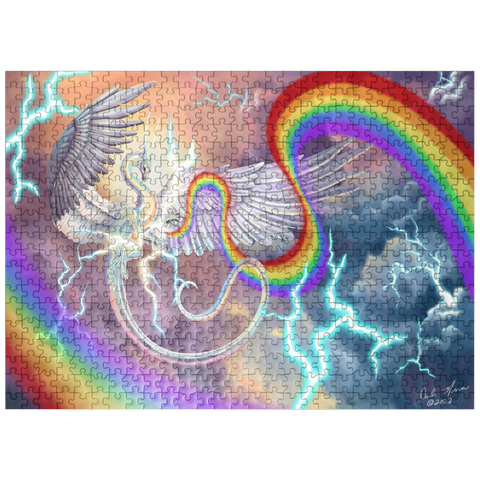 puzzleplate Light Weaver Rainbow Dragon - Carla Morrow 500 Jigsaw Puzzle