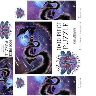 Night Weaver Dragon - Carla Morrow 1000 Jigsaw Puzzle box 3D Modell