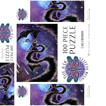 Night Weaver Dragon - Carla Morrow 100 Jigsaw Puzzle box 3D Modell