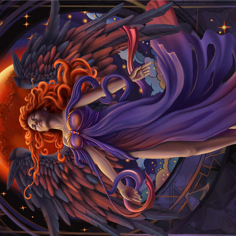 Lunar Veil Angel - Carla Morrow 1000 Jigsaw Puzzle 3D Modell