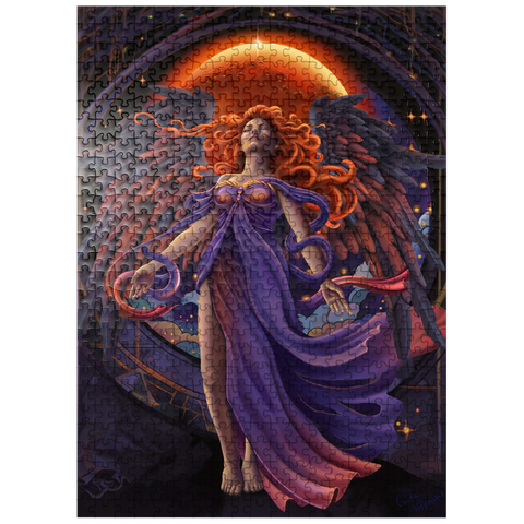 puzzleplate Lunar Veil Angel - Carla Morrow 500 Jigsaw Puzzle