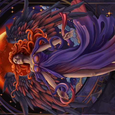 Lunar Veil Angel - Carla Morrow 500 Jigsaw Puzzle 3D Modell