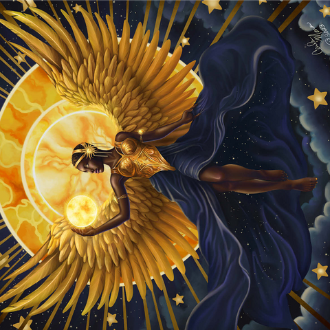 Solar Flame Angel - Carla Morrow 1000 Jigsaw Puzzle 3D Modell