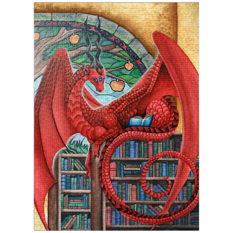 puzzleplate Watcher of Knowledge Dragon - Carla Morrow 1000 Jigsaw Puzzle