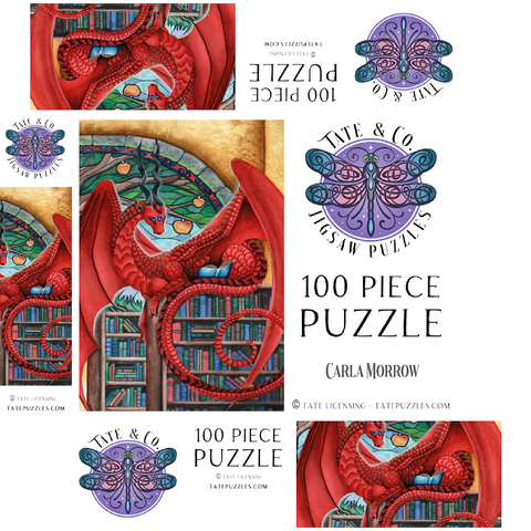 Watcher of Knowledge Dragon - Carla Morrow 100 Jigsaw Puzzle box 3D Modell
