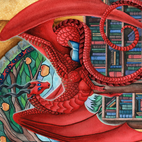 Watcher of Knowledge Dragon - Carla Morrow 500 Jigsaw Puzzle 3D Modell