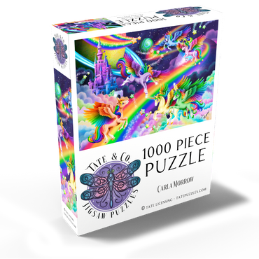 Rainbow Dreams Unicorns - Carla Morrow 1000 Jigsaw Puzzle box view2
