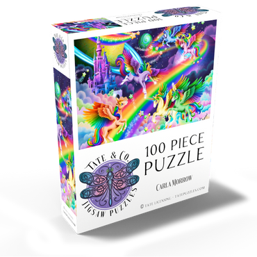 Rainbow Dreams Unicorns - Carla Morrow 100 Jigsaw Puzzle box view2