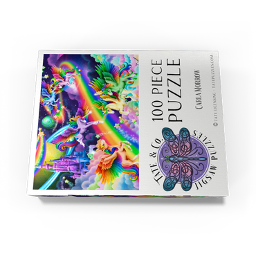 Rainbow Dreams Unicorns - Carla Morrow 100 Jigsaw Puzzle box view3