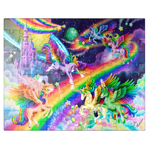 puzzleplate Rainbow Dreams Unicorns - Carla Morrow 100 Jigsaw Puzzle