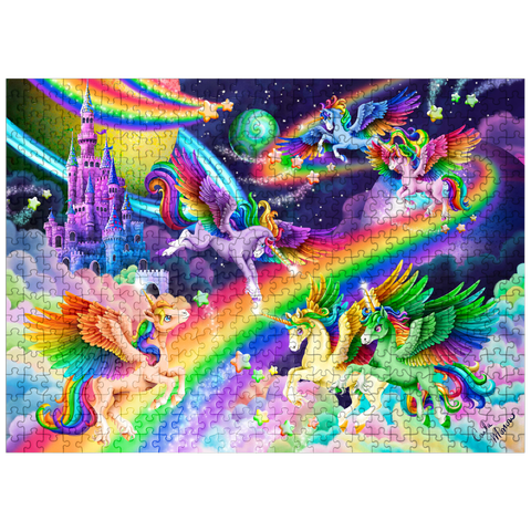 puzzleplate Rainbow Dreams Unicorns - Carla Morrow 500 Jigsaw Puzzle