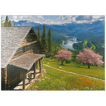 puzzleplate Cherry Blossom Ridge 1000 Jigsaw Puzzle