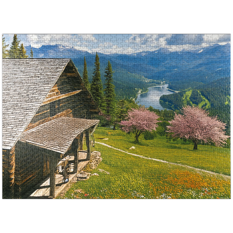 puzzleplate Cherry Blossom Ridge 1000 Jigsaw Puzzle
