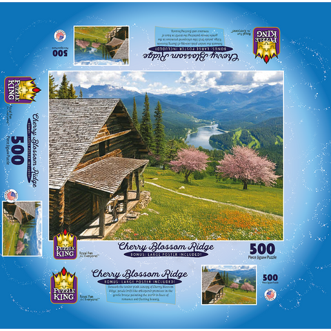Cherry Blossom Ridge 500 Jigsaw Puzzle box 3D Modell