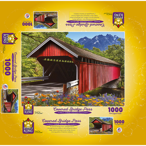 Covered Bridge Pass 1000 Jigsaw Puzzle box 3D Modell