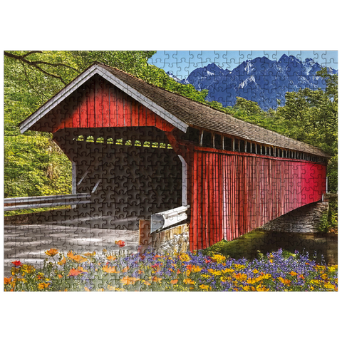 puzzleplate Covered Bridge Pass 500 Jigsaw Puzzle