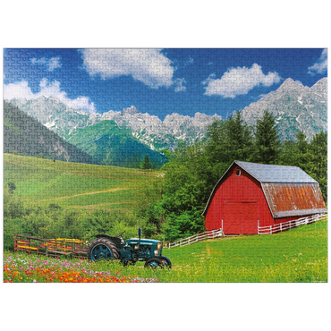 puzzleplate Farmstead Peak 1000 Jigsaw Puzzle