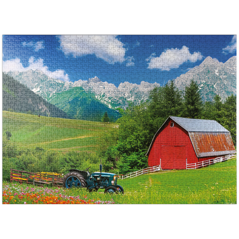 puzzleplate Farmstead Peak 1000 Jigsaw Puzzle