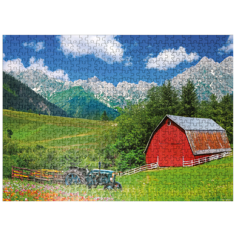 puzzleplate Farmstead Peak 500 Jigsaw Puzzle