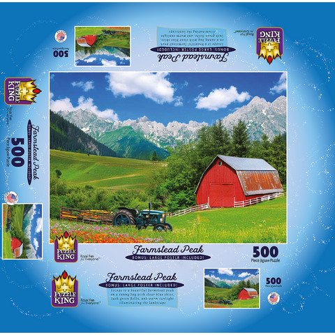 Farmstead Peak 500 Jigsaw Puzzle box 3D Modell