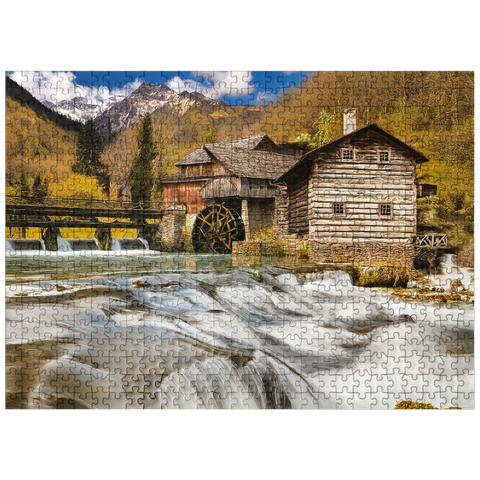 puzzleplate Rivers Bend Watermill 500 Jigsaw Puzzle