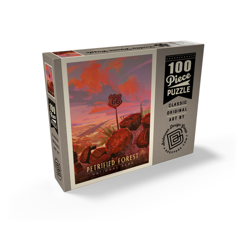 Petrified Forest National Park: Route 66, Vintage Poster 100 Jigsaw Puzzle box view2