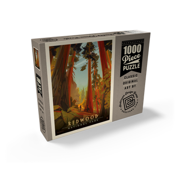 Redwood National Park: Whispering Wind, Vintage Poster 1000 Jigsaw Puzzle box view2