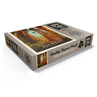 Redwood National Park: Whispering Wind, Vintage Poster 100 Jigsaw Puzzle box view1