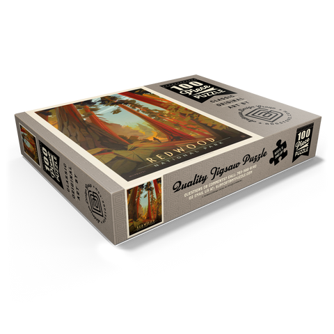 Redwood National Park: Whispering Wind, Vintage Poster 100 Jigsaw Puzzle box view1