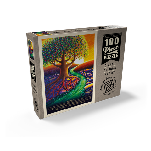 Psalm 1:1-3, Vintage Poster 100 Jigsaw Puzzle box view2