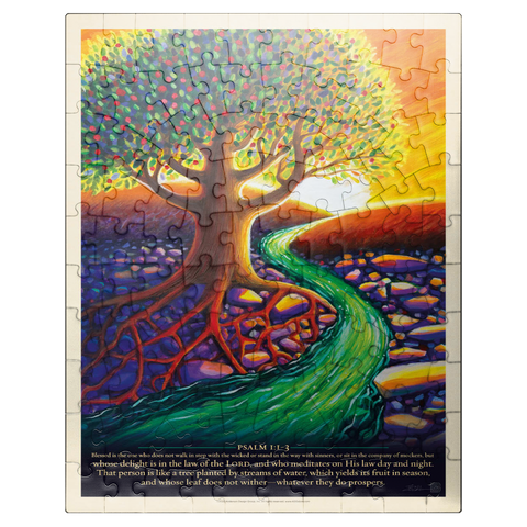 puzzleplate Psalm 1:1-3, Vintage Poster 100 Jigsaw Puzzle