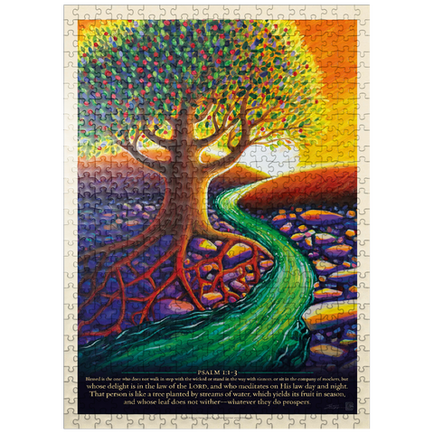 puzzleplate Psalm 1:1-3, Vintage Poster 500 Jigsaw Puzzle