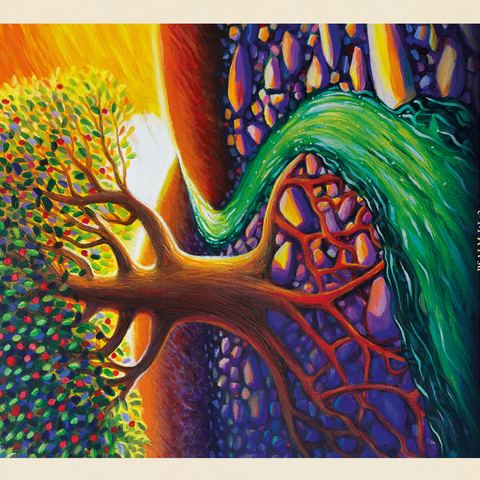 Psalm 1:1-3, Vintage Poster 500 Jigsaw Puzzle 3D Modell