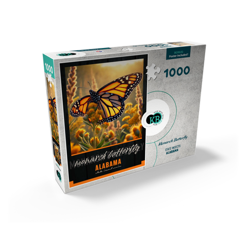 Alabama, Monarch Butterfly: State Insects Series 1000 Jigsaw Puzzle box view2