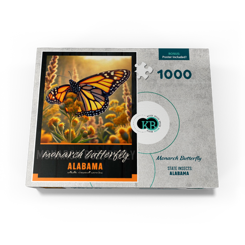 Alabama, Monarch Butterfly: State Insects Series 1000 Jigsaw Puzzle box view3
