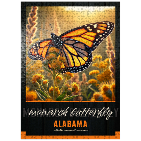 puzzleplate Alabama, Monarch Butterfly: State Insects Series 500 Jigsaw Puzzle