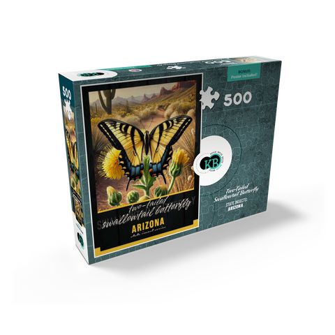 Arizona, Two-Tailed Swallowtail Butterfly: State Insects Series 500 Jigsaw Puzzle box view2