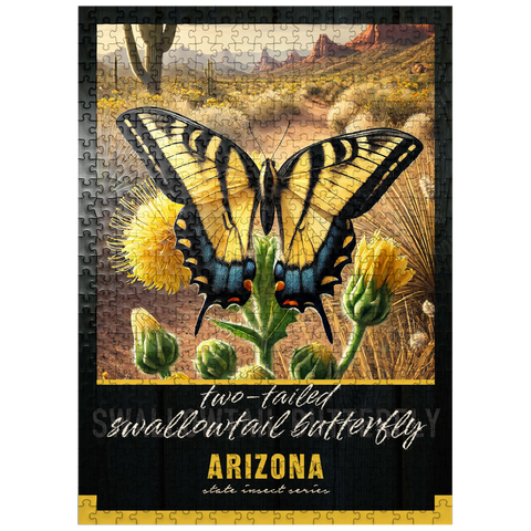 puzzleplate Arizona, Two-Tailed Swallowtail Butterfly: State Insects Series 500 Jigsaw Puzzle