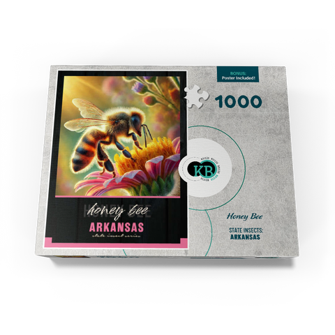 Arkansas, Honey Bee: State Insects Series 1000 Jigsaw Puzzle box view3