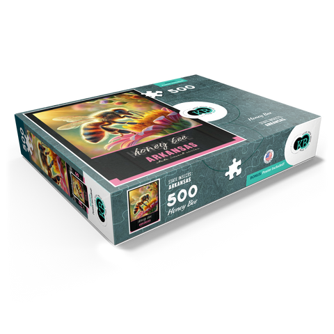 Arkansas, Honey Bee: State Insects Series 500 Jigsaw Puzzle box view1