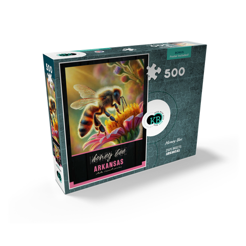 Arkansas, Honey Bee: State Insects Series 500 Jigsaw Puzzle box view2