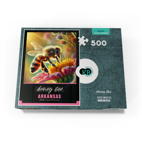 Arkansas, Honey Bee: State Insects Series 500 Jigsaw Puzzle box view3