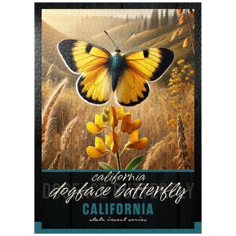 puzzleplate California, Dogface Butterfly: State Insects Series 1000 Jigsaw Puzzle