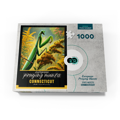 Connecticut, European Praying Mantis: State Insects Series 1000 Jigsaw Puzzle box view3