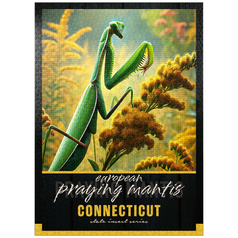 puzzleplate Connecticut, European Praying Mantis: State Insects Series 1000 Jigsaw Puzzle