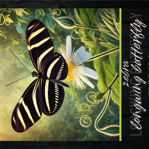 Florida, Zebra Longwing Butterfly: State Insects Series 1000 Jigsaw Puzzle 3D Modell